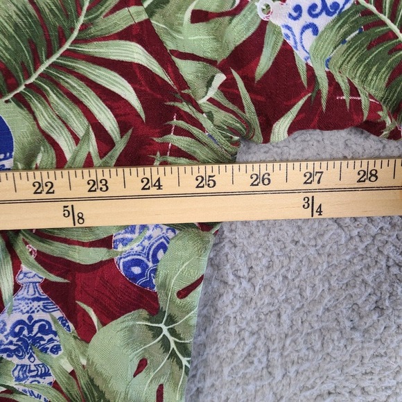 Tasso Elba Island Shirt Men's XL Multicolor Hawaiian Christmas Festive Rayon - Picture 12 of 14